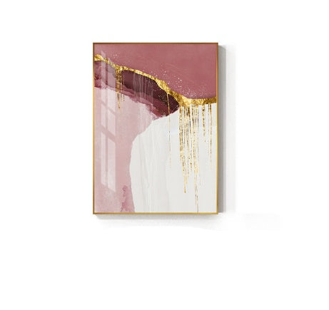 Nordic PurpleCanvas Painting Abstract Golden  Canvas Painting Wall Pictures