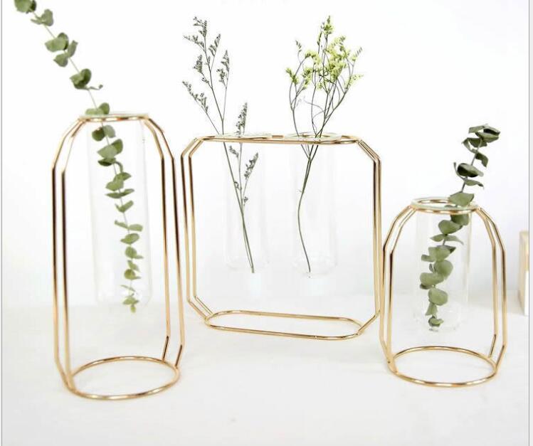 Geometric Rose Gold Vase