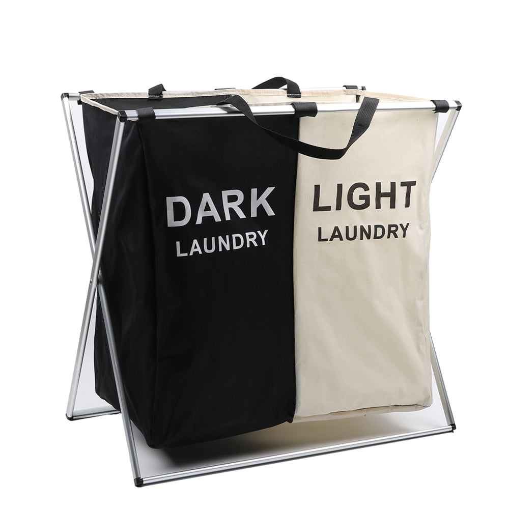 2 Compartments Laundry Rack