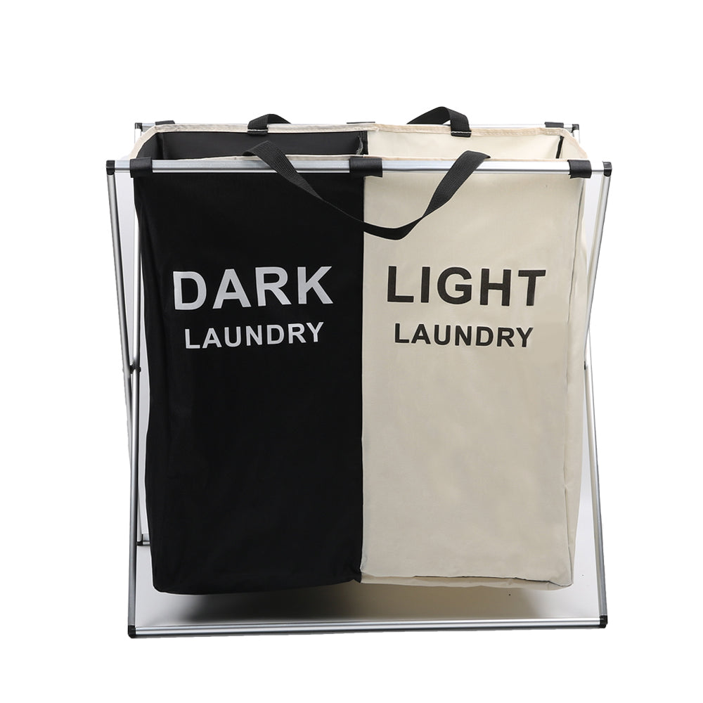 2 Compartments Laundry Rack