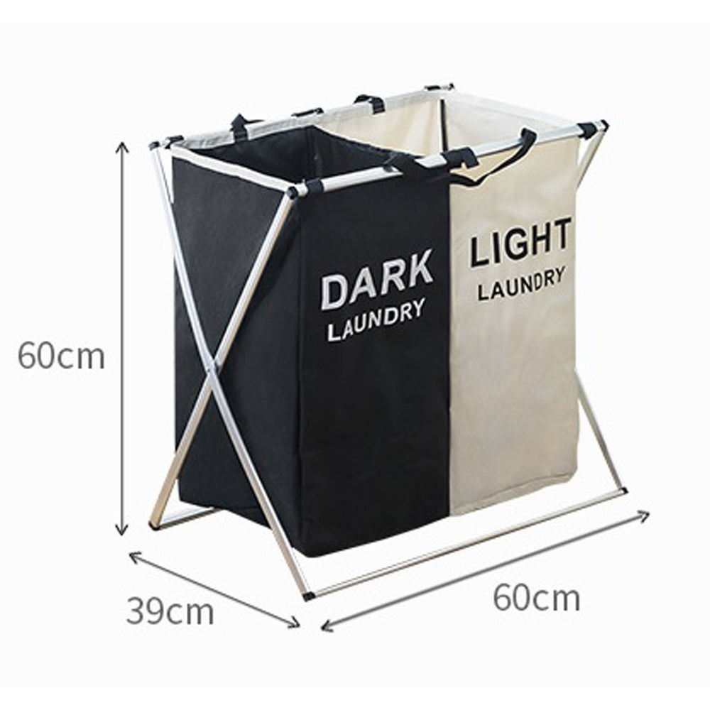2 Compartments Laundry Rack