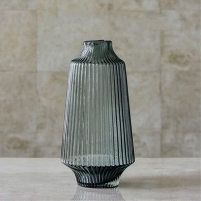 Fashion Creative Light Green Thread Light Luxury Glass Vase Decorations Flower Vase