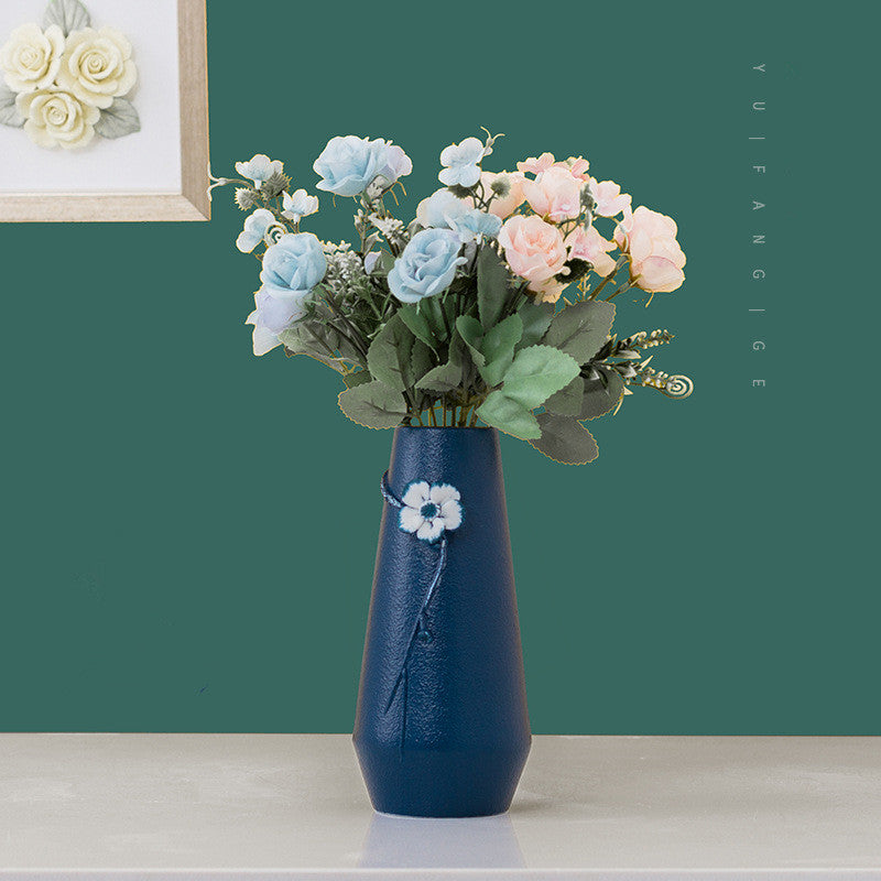 Handmade plum ceramic vase