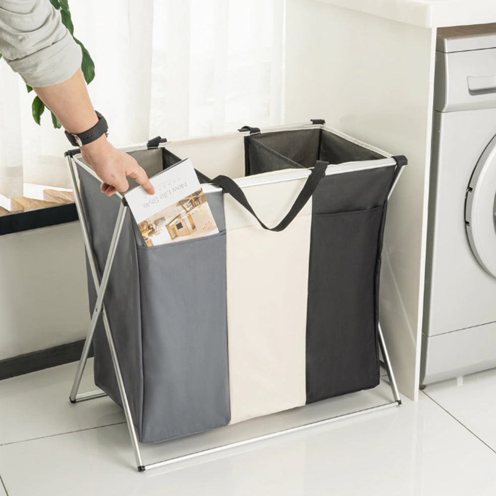 3 Compartments Laundry Rack
