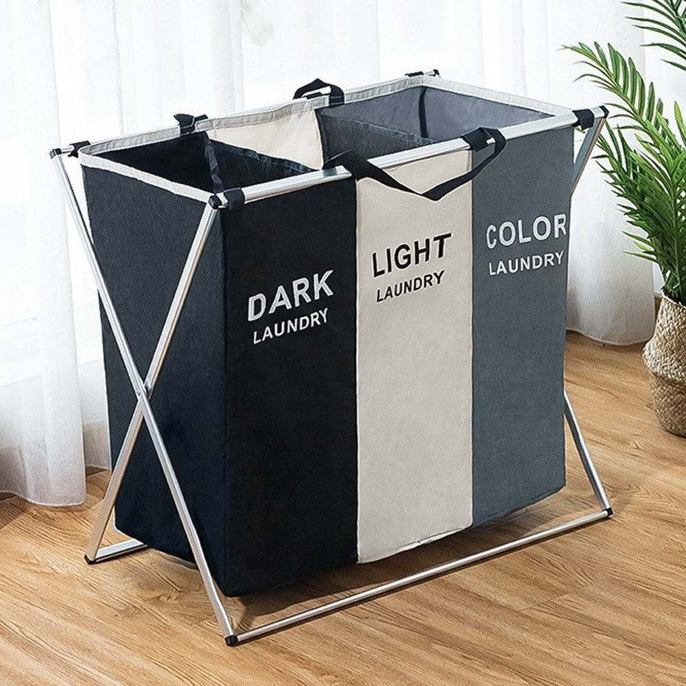 3 Compartments Laundry Rack