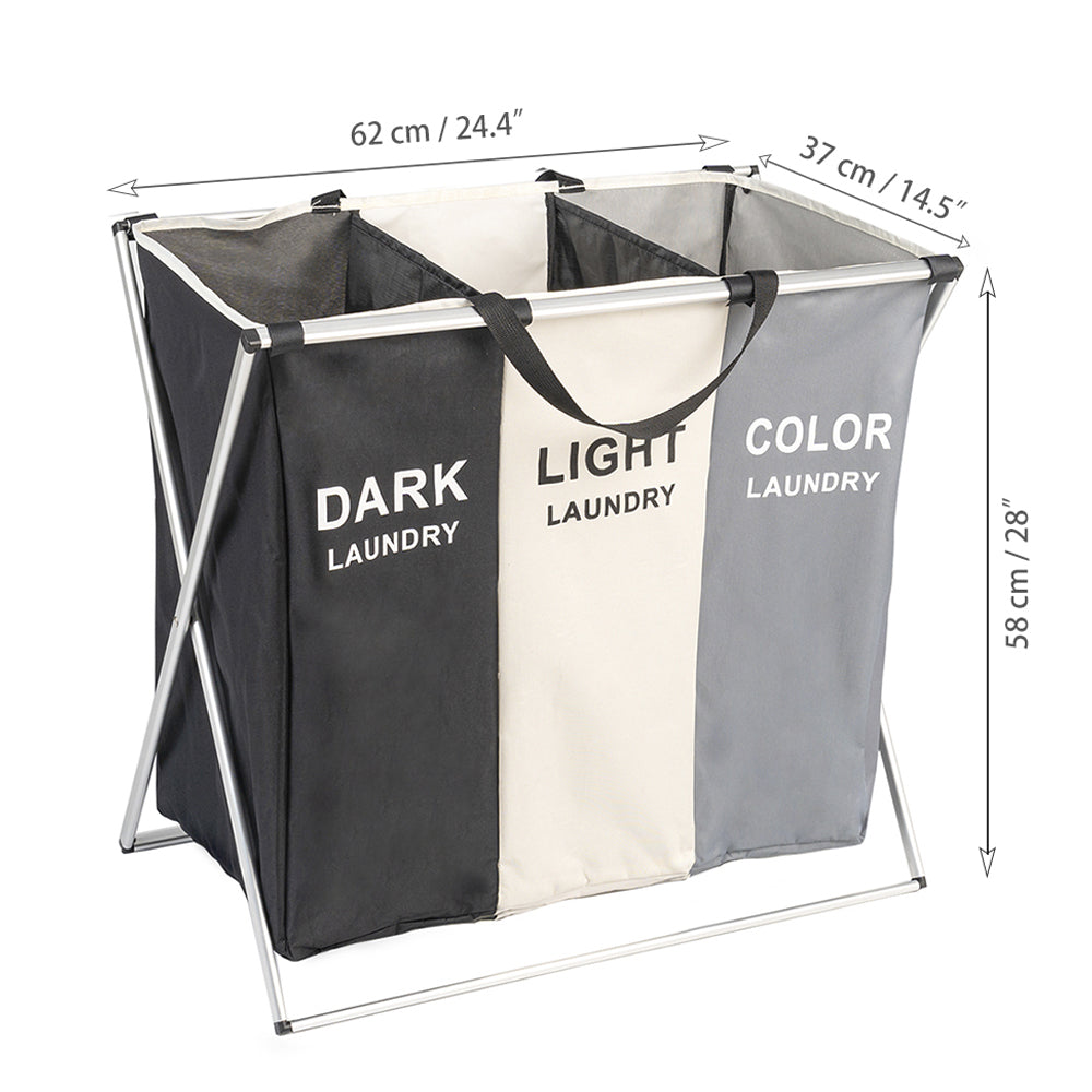 3 Compartments Laundry Rack