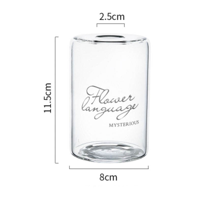 Glass Handle Vase Flower Arrangement Dried Vase