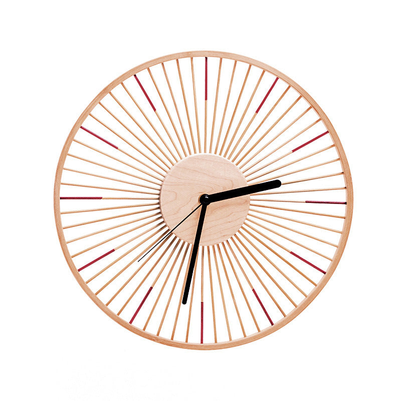 Japanese Style Wall Clock Solid Wood Clock Clock Living Room