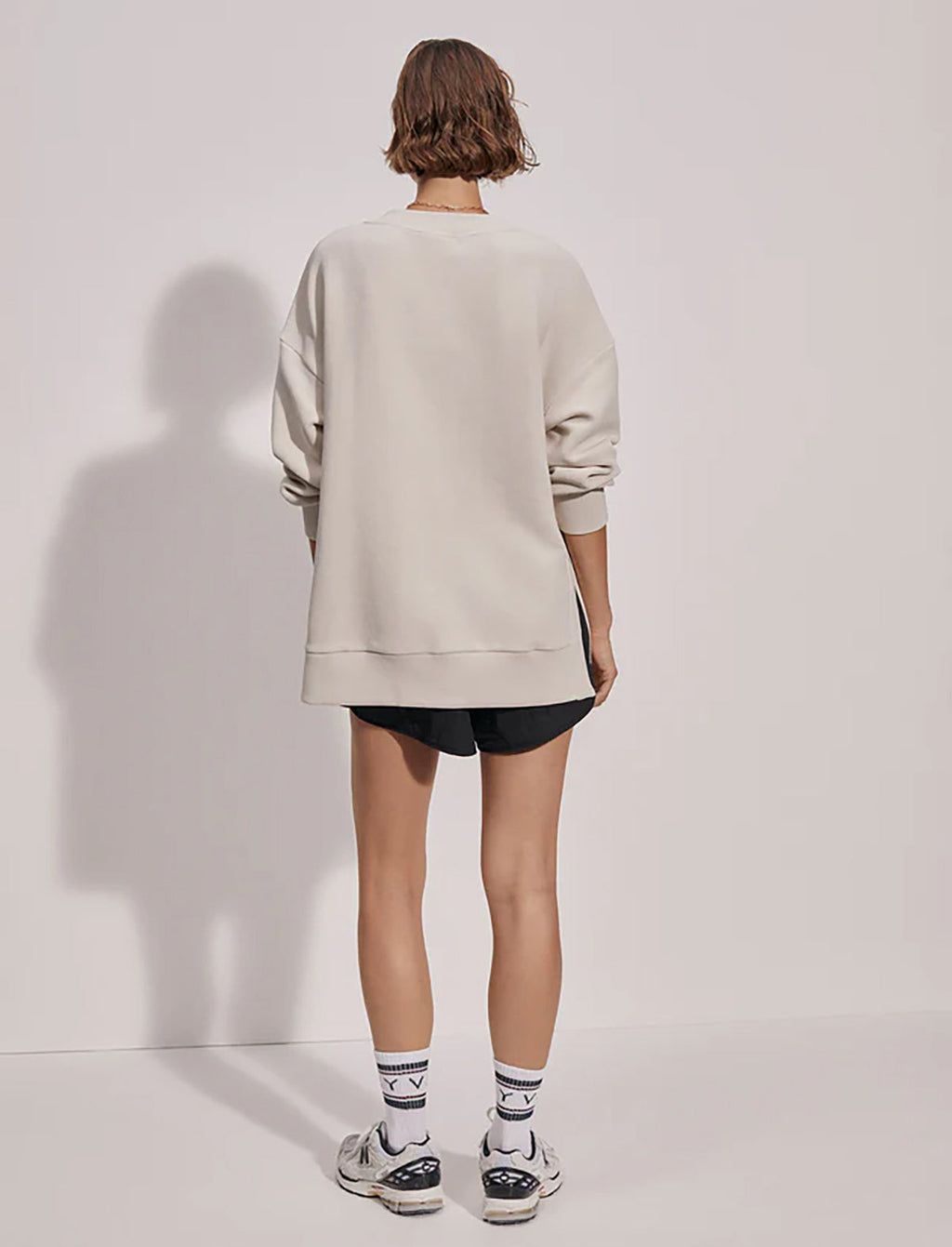 VARLEY Mae Boyfriend Sweat in Moonbeam
