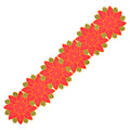 Creative big red flower table flags festive atmosphere