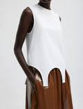 TIBI Active Knit Flip Tank in White