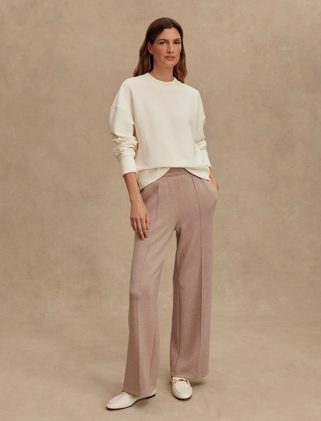 VARLEY Addelyn Sweat in Ivory