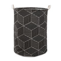 Cubes Geometric Laundry Basket - Black