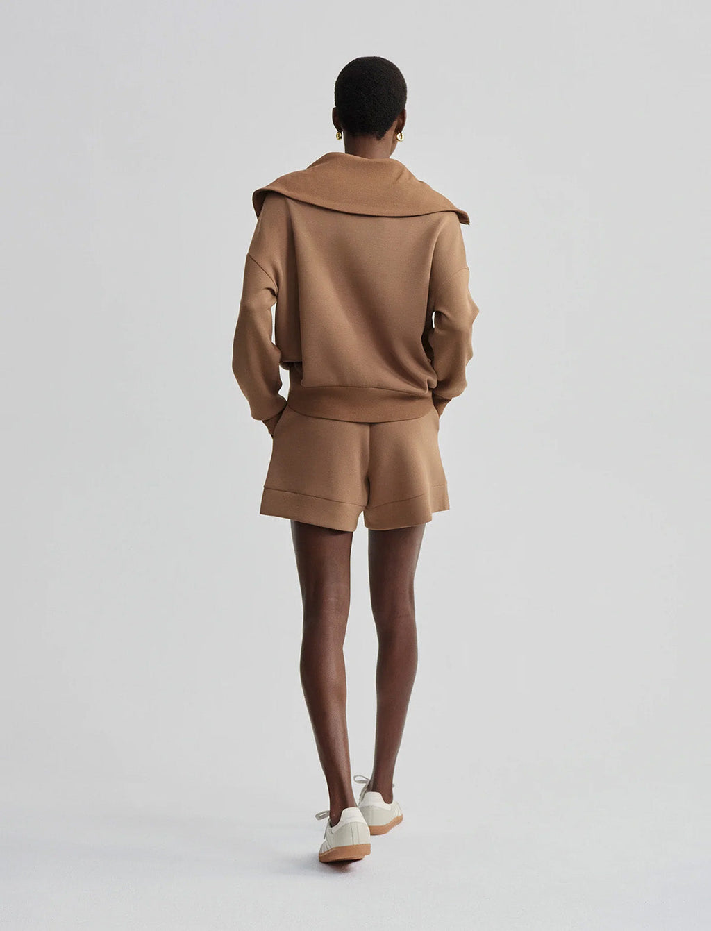 VARLEY Catherine Half-Zip Sweat in Golden Bronze