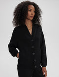 VARLEY Celeste Button Through Sweat in Black