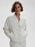 VARLEY Celeste Button Through Sweat in Ivory Marl