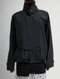 TIBI Charles Menswear Trench Anorak in Navy Multi