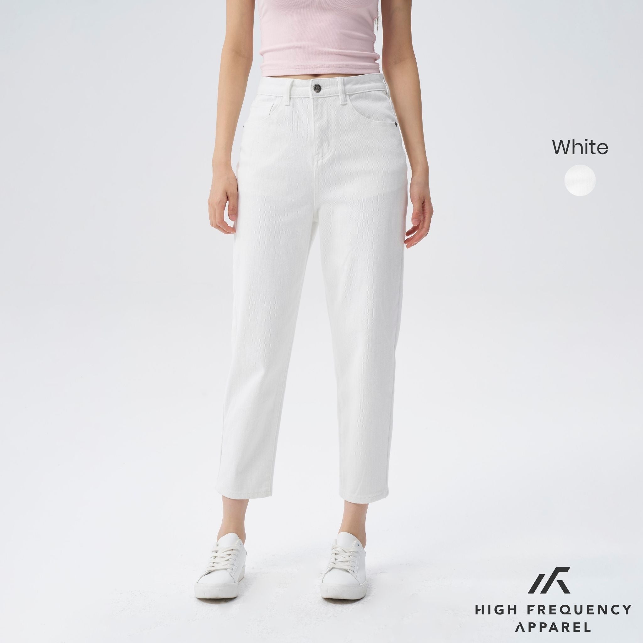 BW High Waisted Ankle-Length Mom Denim Jeans