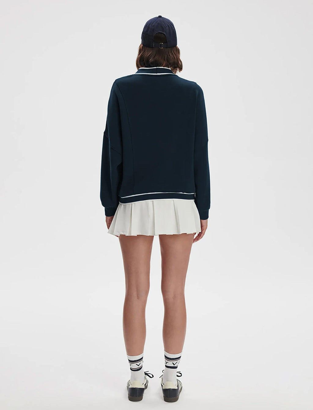VARLEY Decker Off-Court Cardigan in Navy