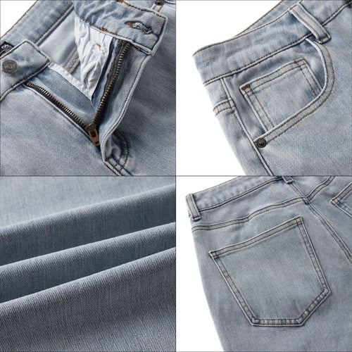 High Waisted Ankle-Length Mom Denim Jeans