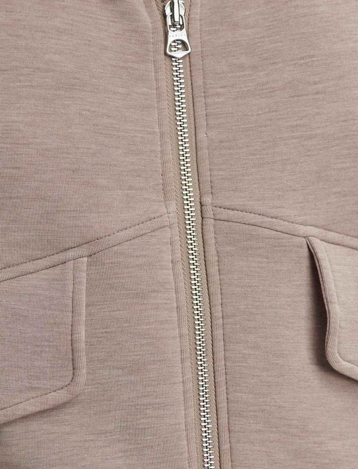 VARLEY Garcia Zip-Through Sweat in Taupe Marl