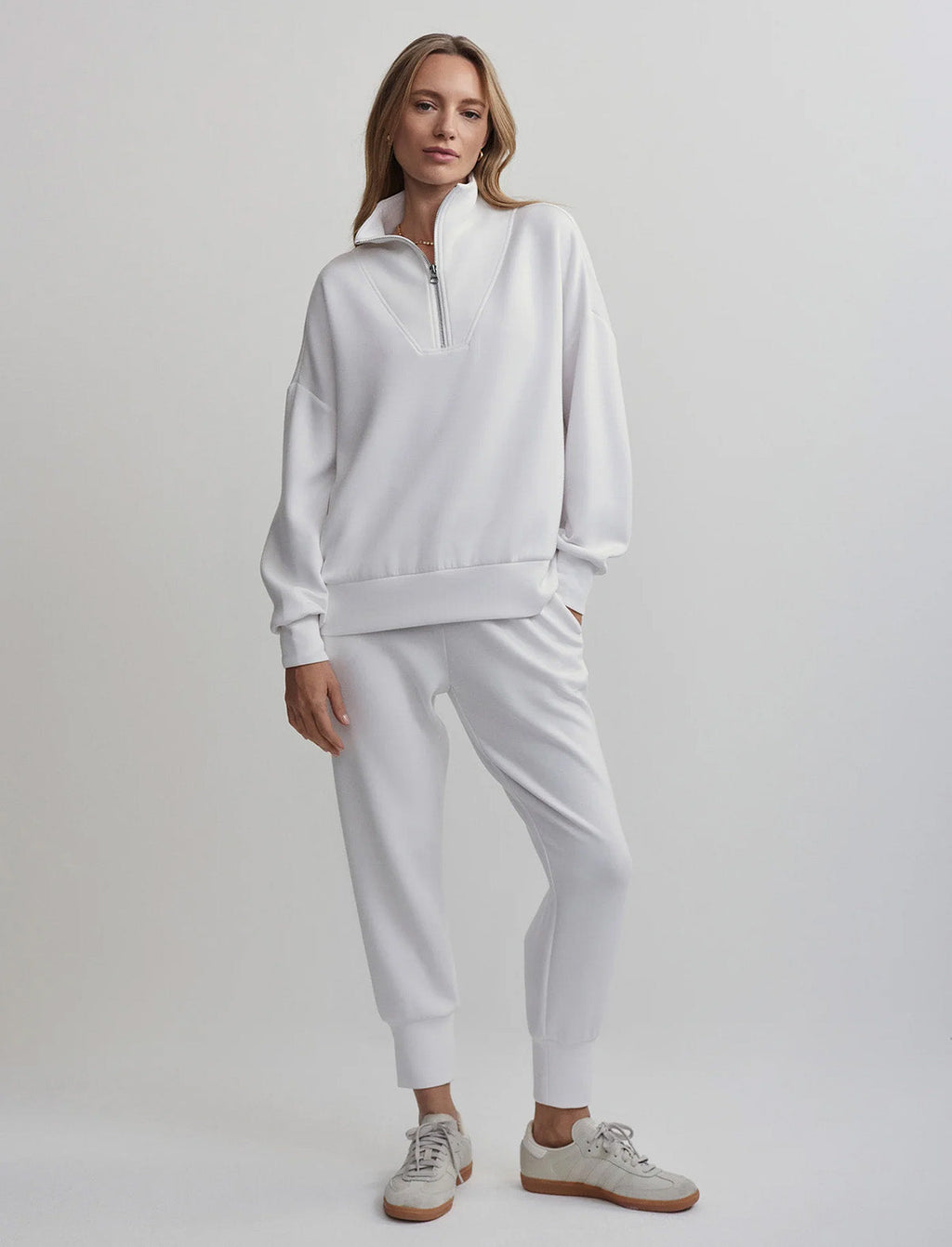 VARLEY Hawley Half-Zip Sweat in White