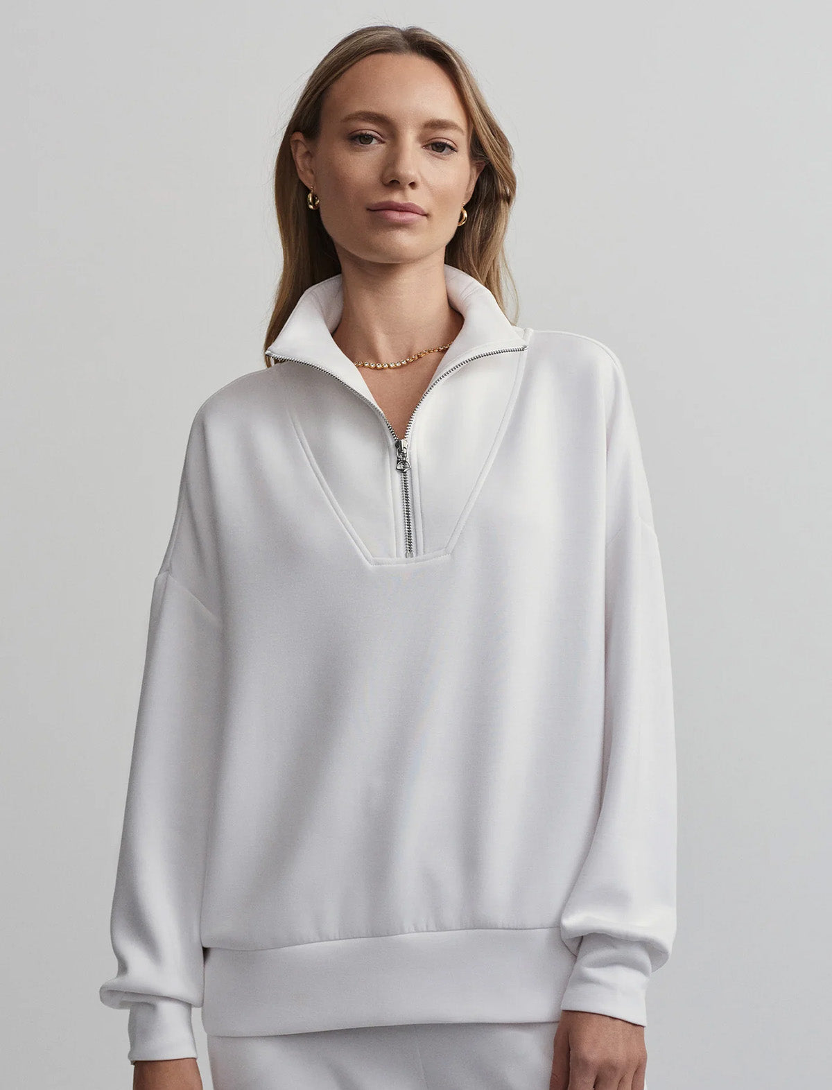 VARLEY Hawley Half-Zip Sweat in White