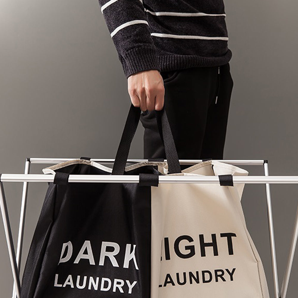 2 Compartments Laundry Rack