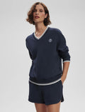 VARLEY Iona V-Neck Sweat in Navy