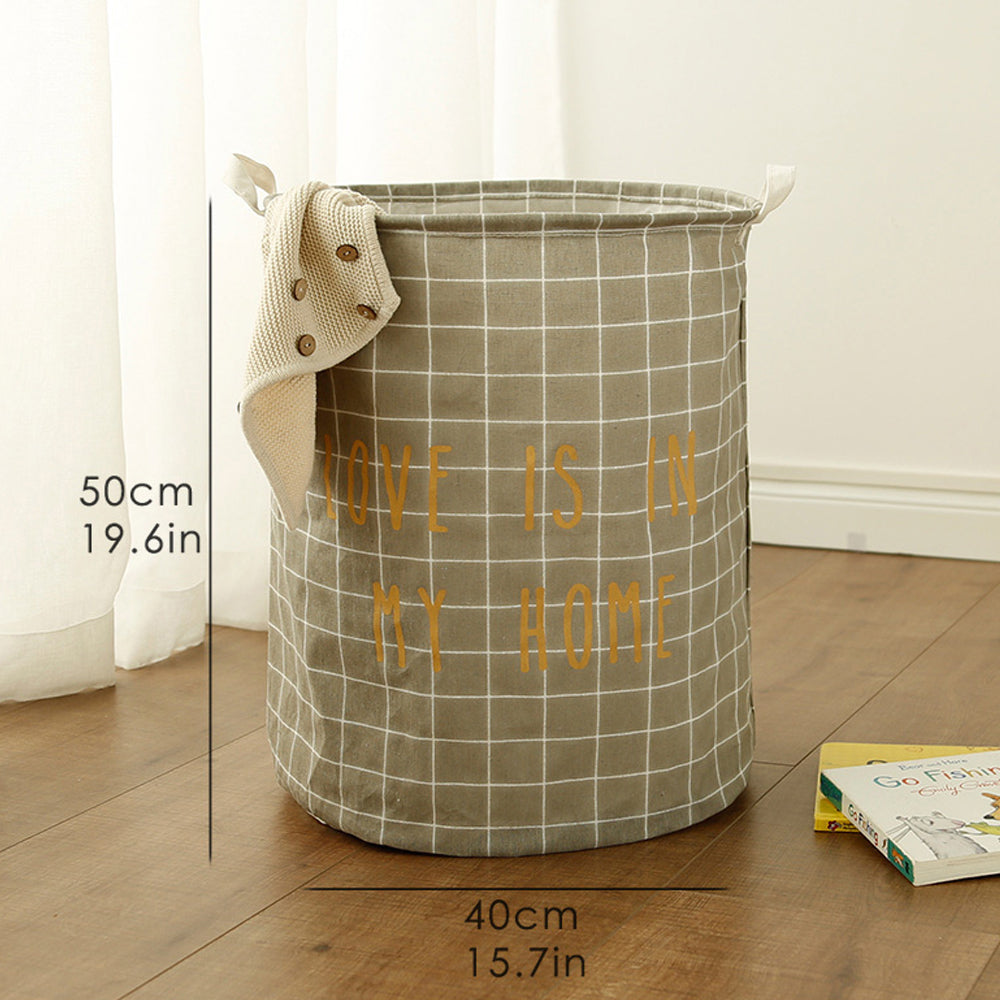 Love Is In My Home Laundry Basket - Grey
