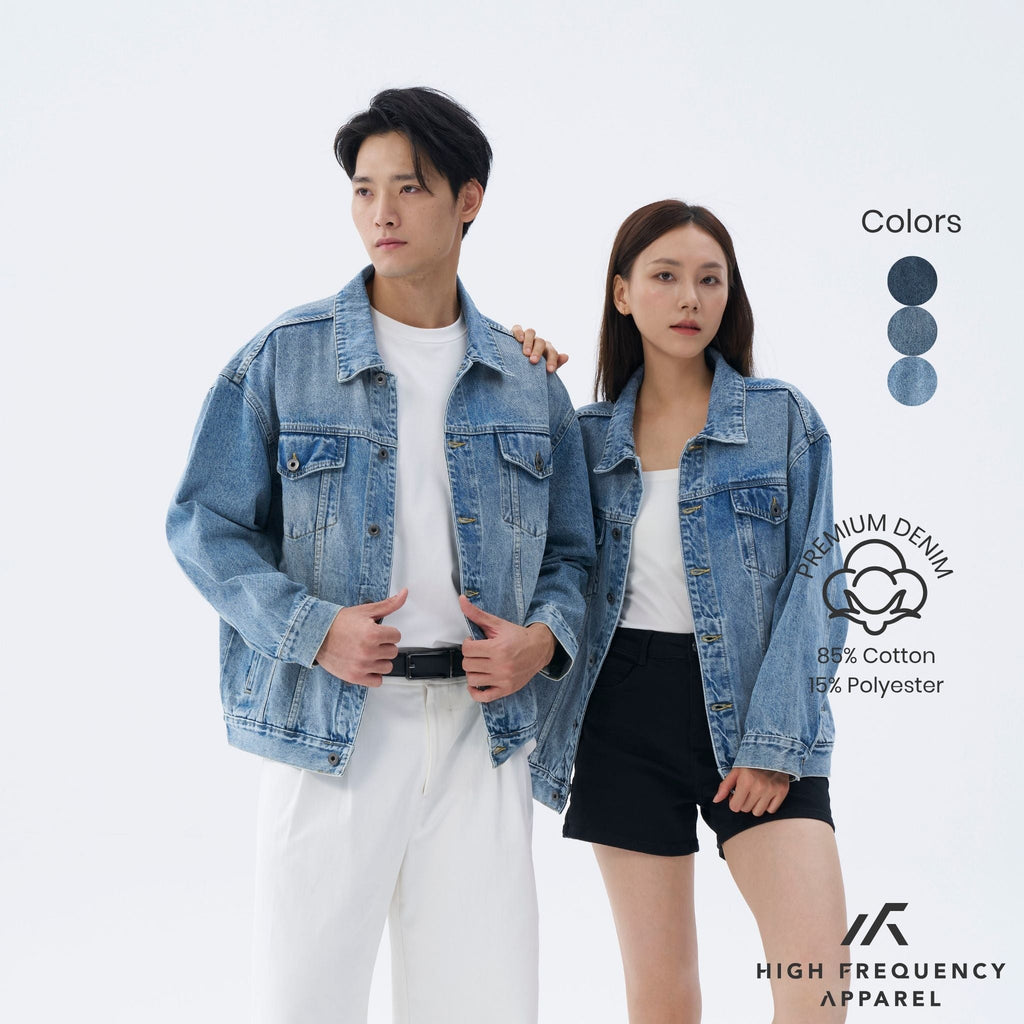 Unisex Oversized Denim Jacket – Timeless Relaxed Fit