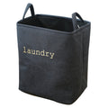 Mesh Linen Rectangular Fabric Laundry Basket - Navy