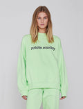 ROTATE Sunday 4 Iris Crewneck Pullover in Paradise Green