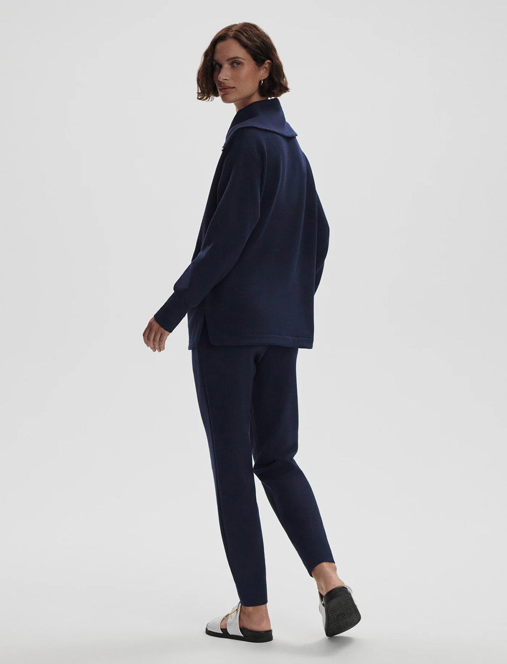 VARLEY Raleigh Zip-Through Sweat in Navy