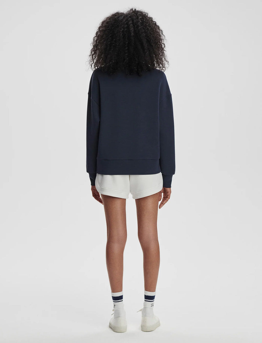 VARLEY Rasco Namesake Sweat in Navy/White