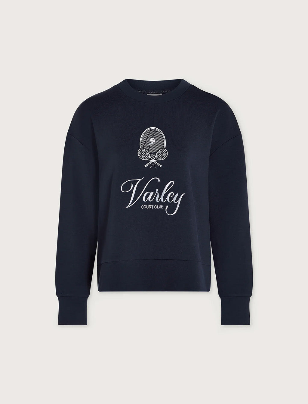 VARLEY Rasco Namesake Sweat in Navy/White
