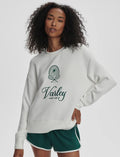 VARLEY Rasco Namesake Sweat in White/Forest