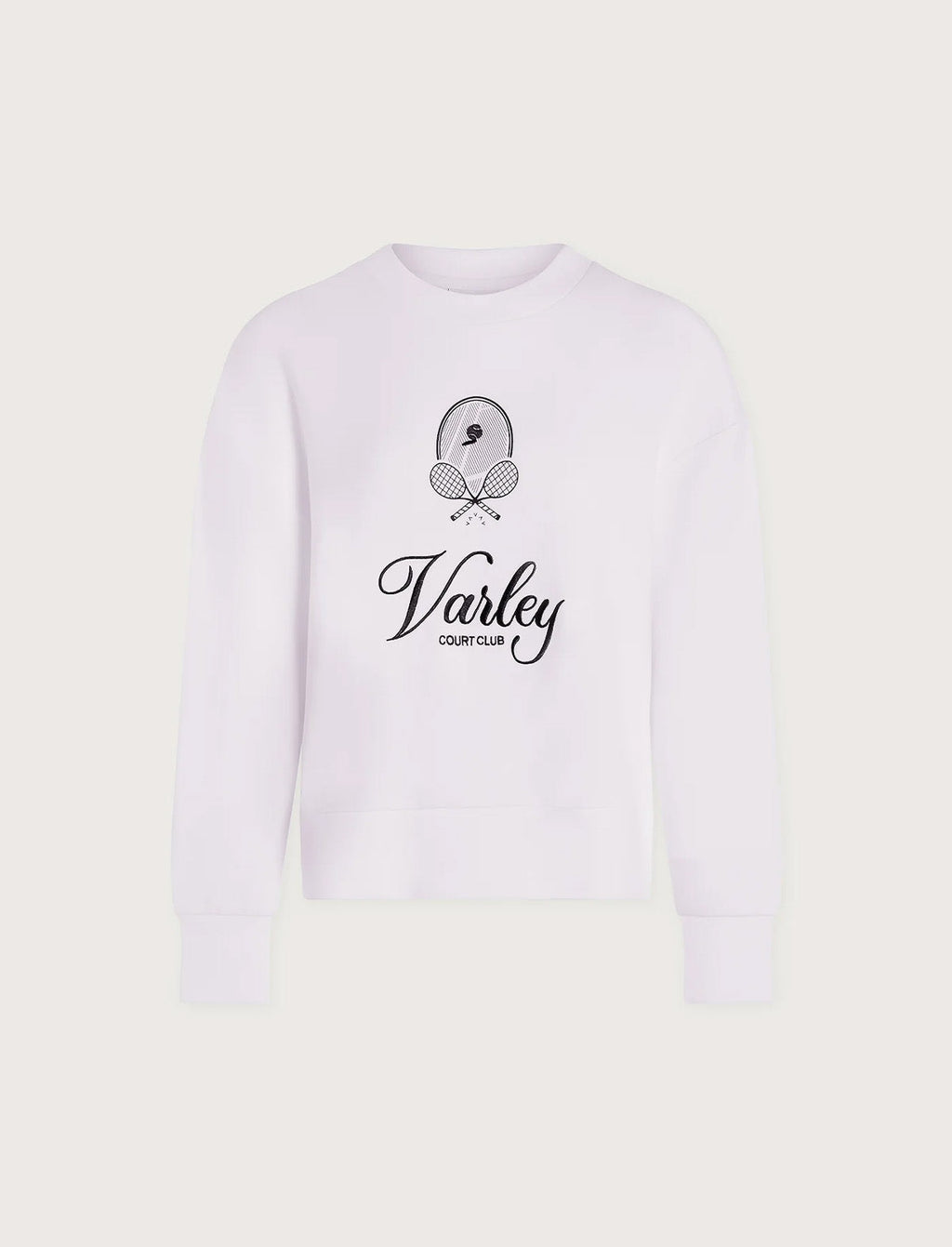 VARLEY Rasco Namesake Sweat in White/Forest