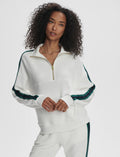 VARLEY Raymar Half-Zip Sweat in White/Navy/Forest