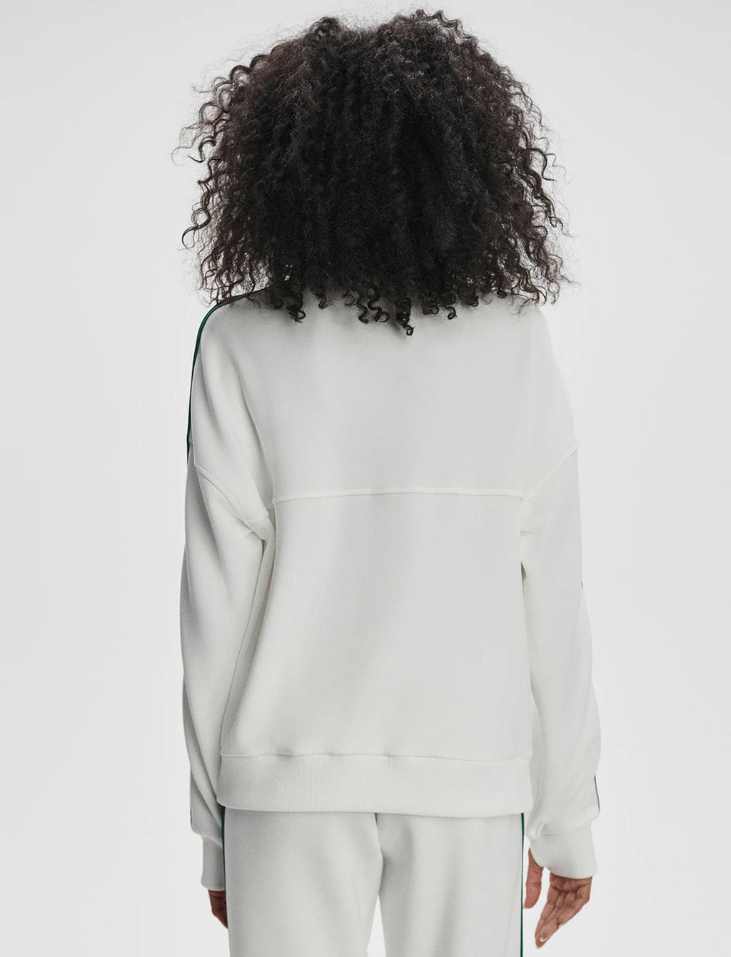 VARLEY Raymar Half-Zip Sweat in White/Navy/Forest