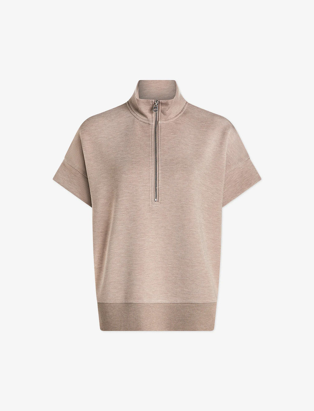 VARLEY Ritchie Short Sleeve Sweat in Taupe Marl