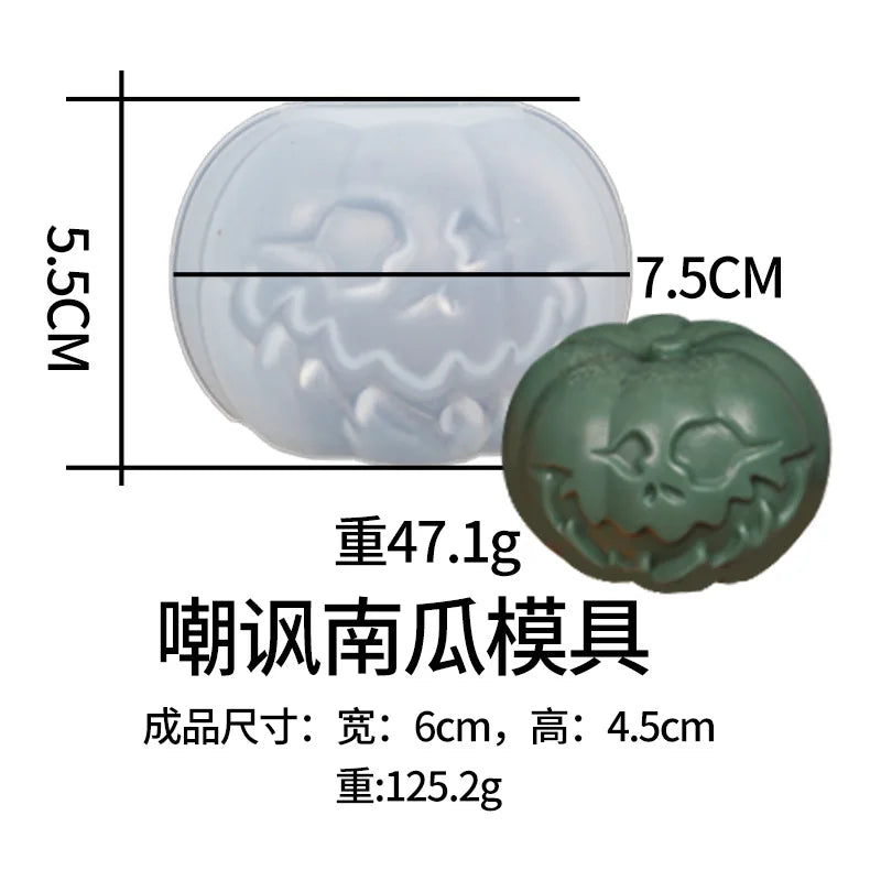 Cats and Pumpkins Silicone Candle Mold Diy Soap Resin Candle Chocolate Candy Jelly Ice Cube Mold Handmade Halloween Gift