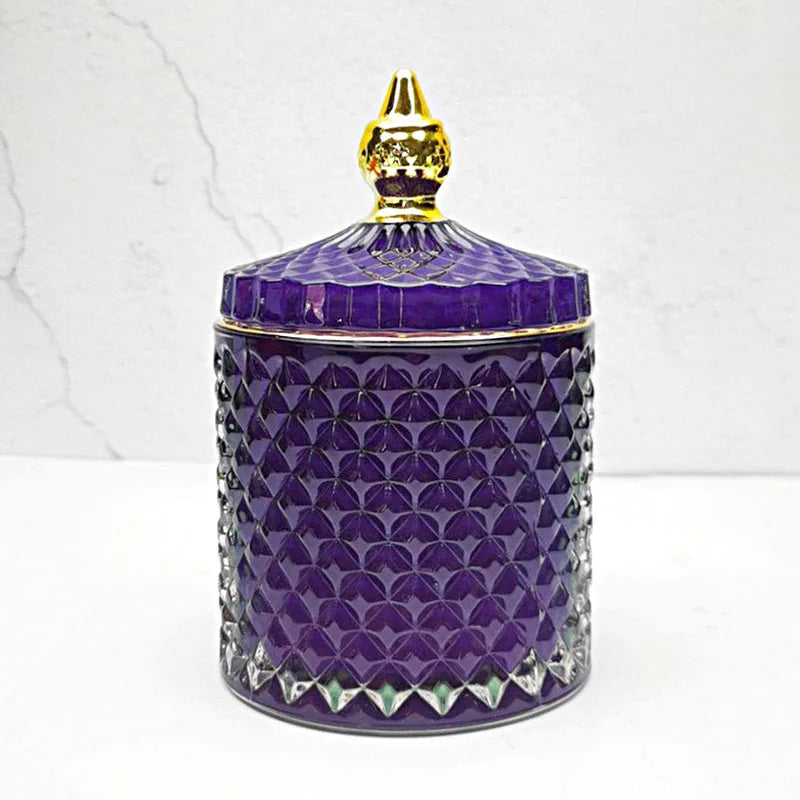 Luxury 10oz elegant Empty Candle vessels with lid For Wedding market