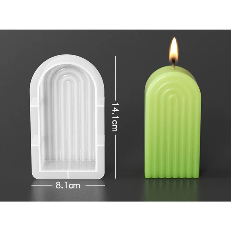 Creative Arch Door Silicone Candle Mold DIY Rainbow Bridge Plaster Epoxy Resin Candles Making Supplies Home Decor Art Craft New