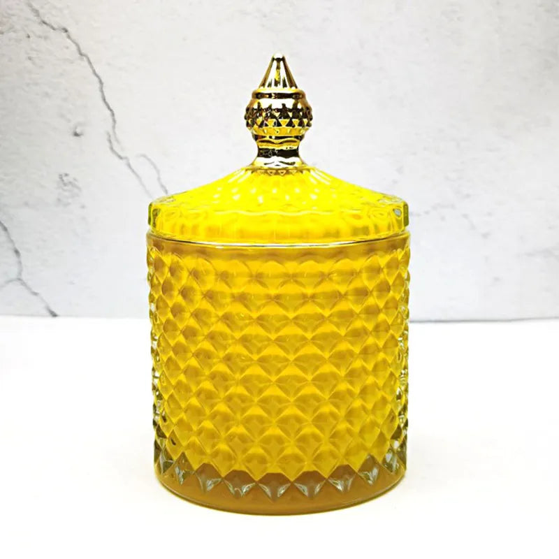 Luxury 10oz elegant Empty Candle vessels with lid For Wedding market