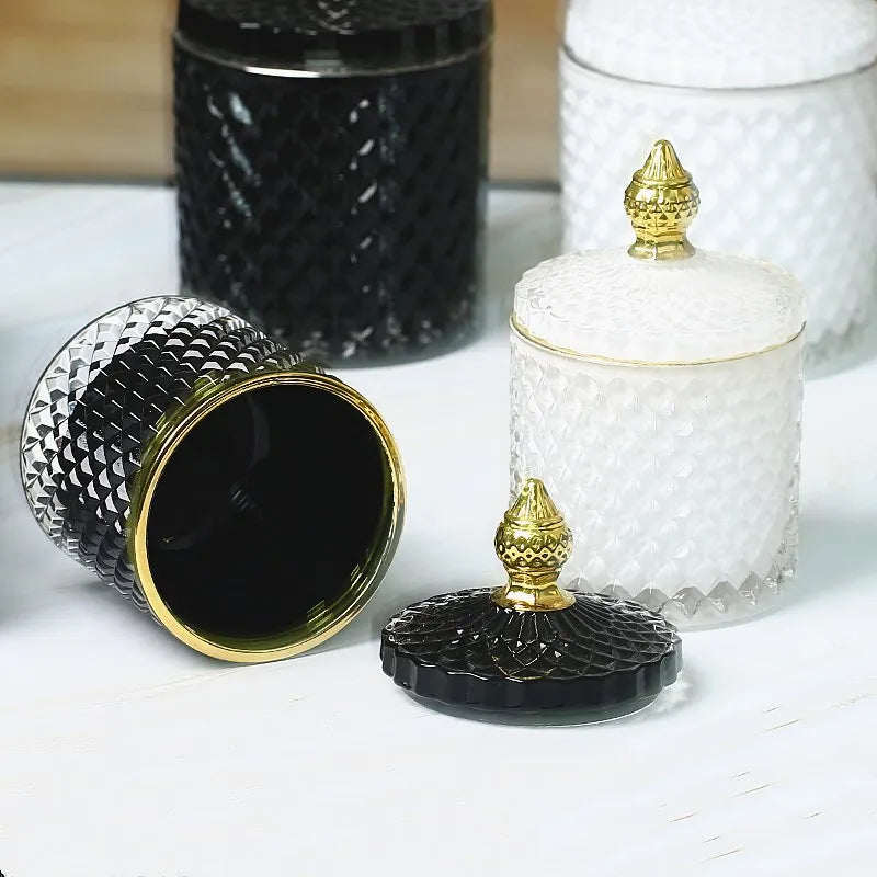 Luxury 10oz elegant Empty Candle vessels with lid For Wedding market