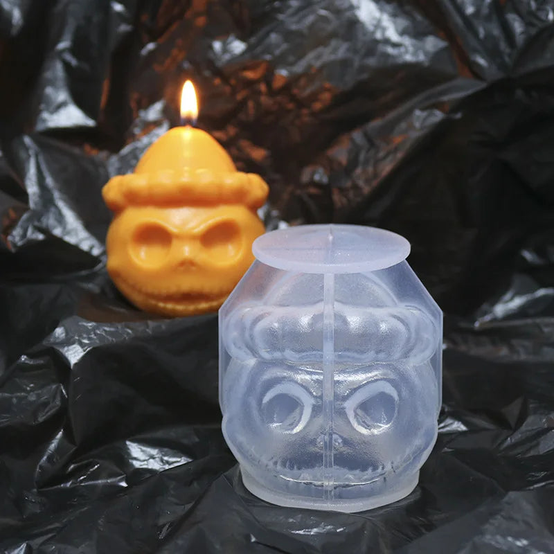Cats and Pumpkins Silicone Candle Mold Diy Soap Resin Candle Chocolate Candy Jelly Ice Cube Mold Handmade Halloween Gift