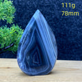 Natural Crystal Black Agate Silk Stripe Free Form Torch Reiki Healing Shape Meditation Feng Shui Home Decor Gift Warp Off Evil