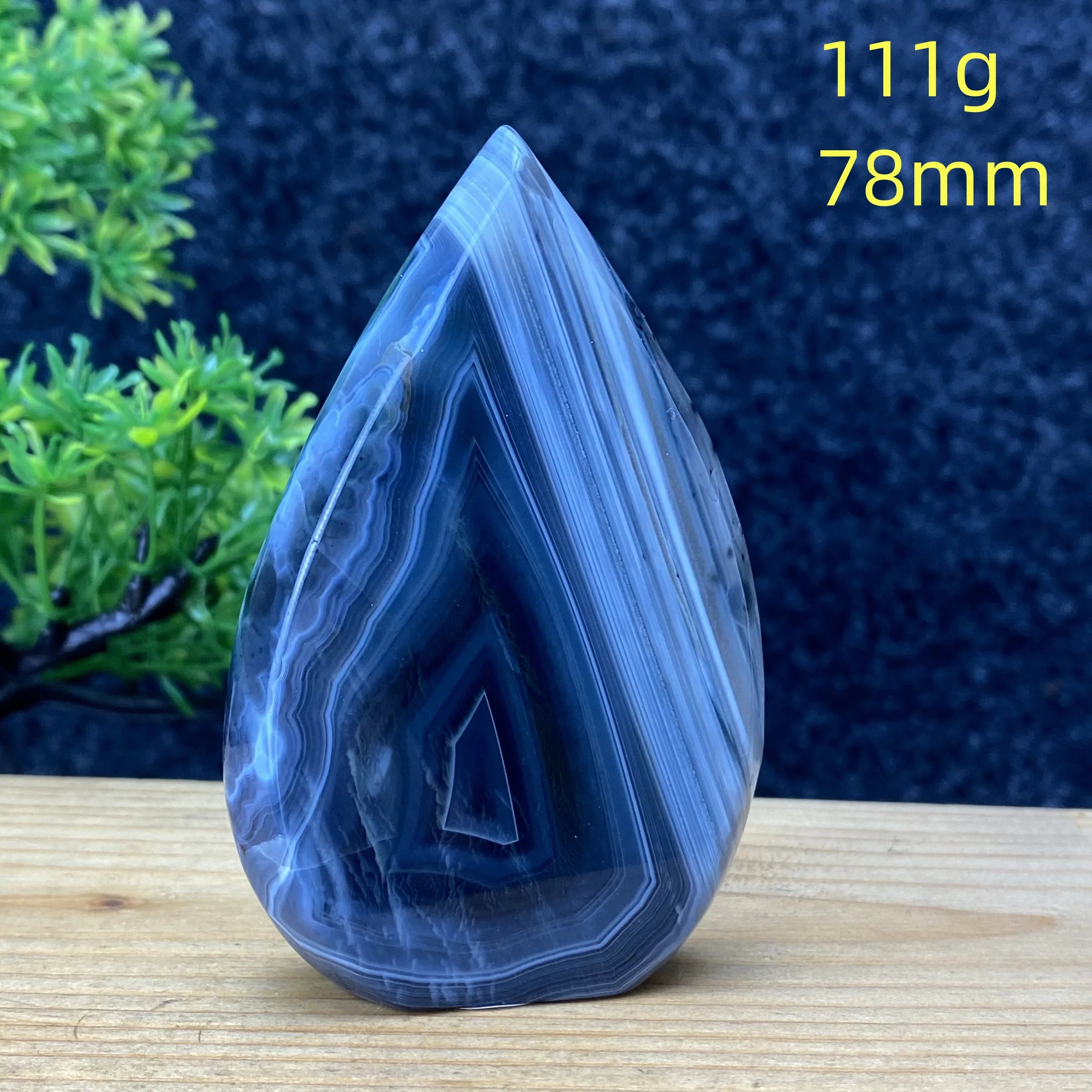 Natural Crystal Black Agate Silk Stripe Free Form Torch Reiki Healing Shape Meditation Feng Shui Home Decor Gift Warp Off Evil