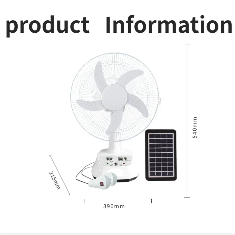 Electric Fan AC/DC Rechargeable Table fan Outdoor with LED USB Ports Home Office Cooling Air Fans For Summer Household Desk Fan